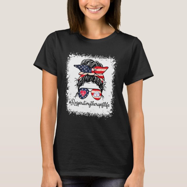 American Respiratory Therapist Sunglasses 4th Of J T-Shirt (Vorderseite)
