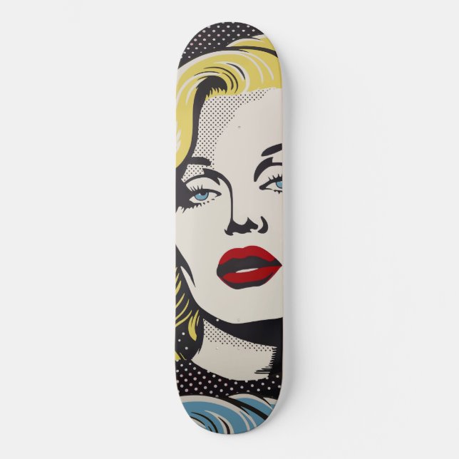 American Retro Pop Art Diva Skateboard (Vorderseite)
