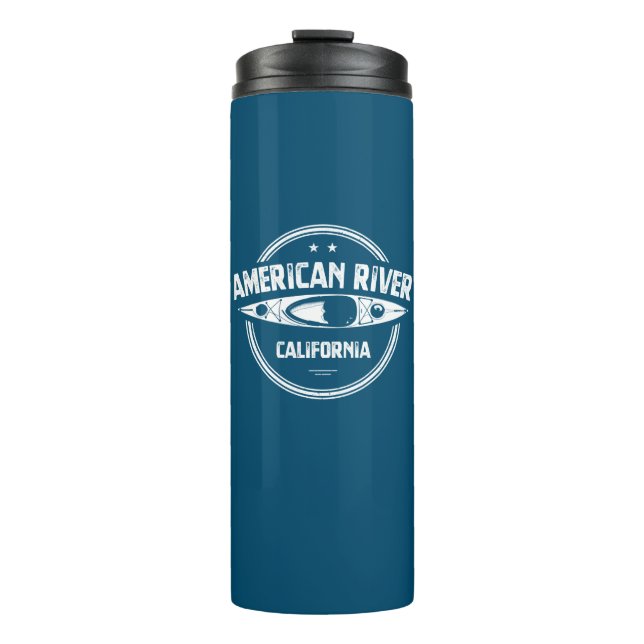 American River California Kayaking Thermosbecher (Vorderseite)