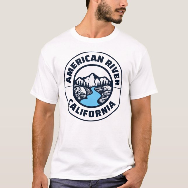 American River California Staat Lovers Mountains T-Shirt (Vorderseite)