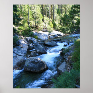 American River, Mountains, Portrait Poster