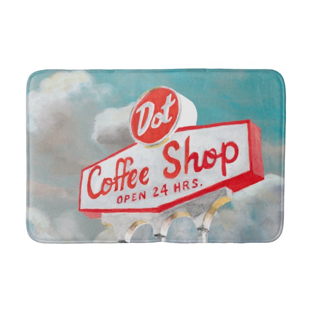 American Roadside | Coffee Shop-Abonnement Badematte (Vorderseite)