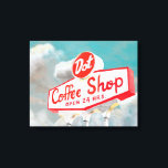 American Roadside | Coffee Shop-Abonnement Leinwanddruck<br><div class="desc">American Roadside | Coffee Shop Sign Artist: Naomi McCavitt</div>