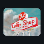 American Roadside | Coffee Shop-Abonnement Magnet<br><div class="desc">American Roadside | Coffee Shop Sign Artist: Naomi McCavitt</div>