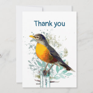 American Robin Garden Bird Wildlife Vielen Dank Karte