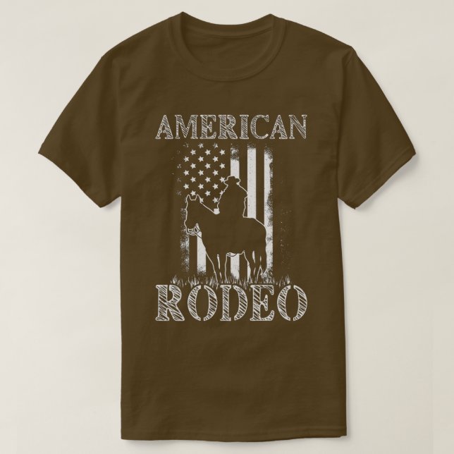 American Rodeo Cowboy Pferde Bull Reiten für Männe T-Shirt (Design vorne)