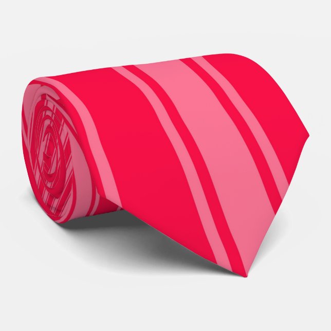 American Rose Color Stripe Funky Pattern Krawatte (Gerollt)