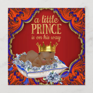 American Royal Prince Baby Boy Dusche Einladung