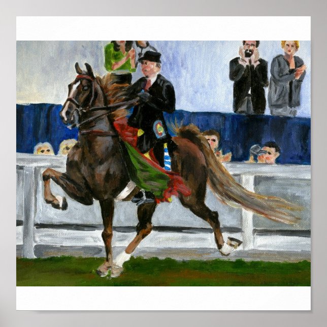 American Saddlebred Horse Portrait Poster (Vorne)