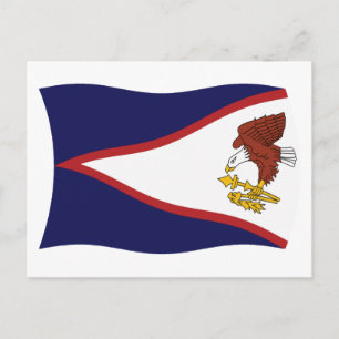 American Samoa Flag Postcard Postkarte