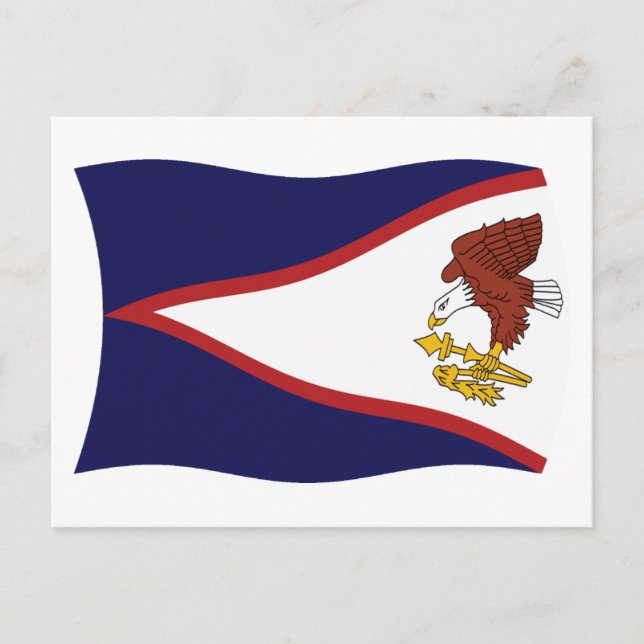 American Samoa Flag Postcard Postkarte (Vorderseite)