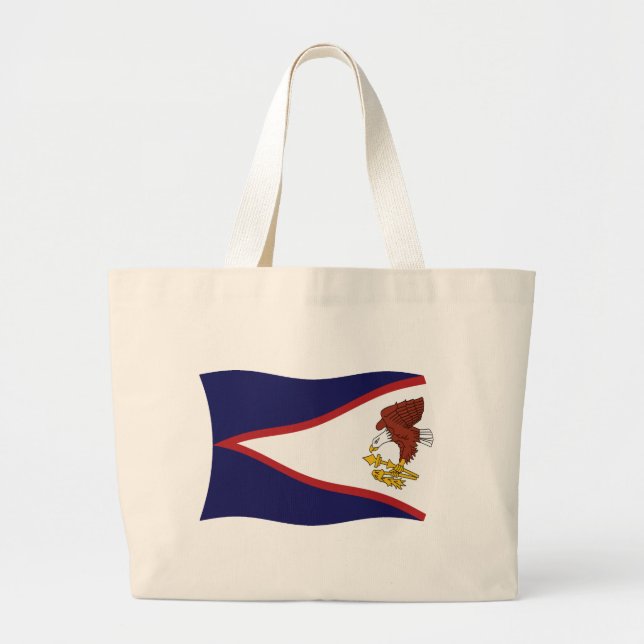 American Samoa Flag Tote Bag Jumbo Stoffbeutel (Vorne)