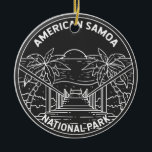 American Samoa National Park Ofu Beach Monoline Keramik Ornament<br><div class="desc">Amerikanisches Samoa Monoline Design. Der Park wurde 1988 gegründet und ist ein tropisches Reservat von Regenwald und Korallenriff in den südlich-zentralen Pazifikinseln des amerikanischen Territoriums von Samoa.</div>