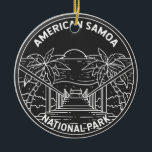 American Samoa National Park Ofu Beach Monoline Keramik Ornament<br><div class="desc">Amerikanisches Samoa Monoline Design. Der Park wurde 1988 gegründet und ist ein tropisches Reservat von Regenwald und Korallenriff in den südlich-zentralen Pazifikinseln des amerikanischen Territoriums von Samoa.</div>