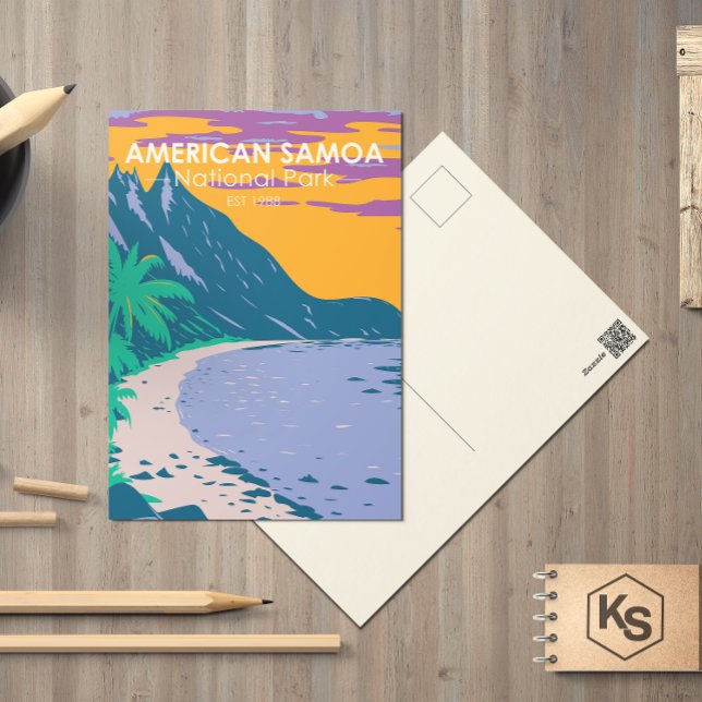 American Samoa National Park Ofu Beach Postcard Postkarte (Von Creator hochgeladen)