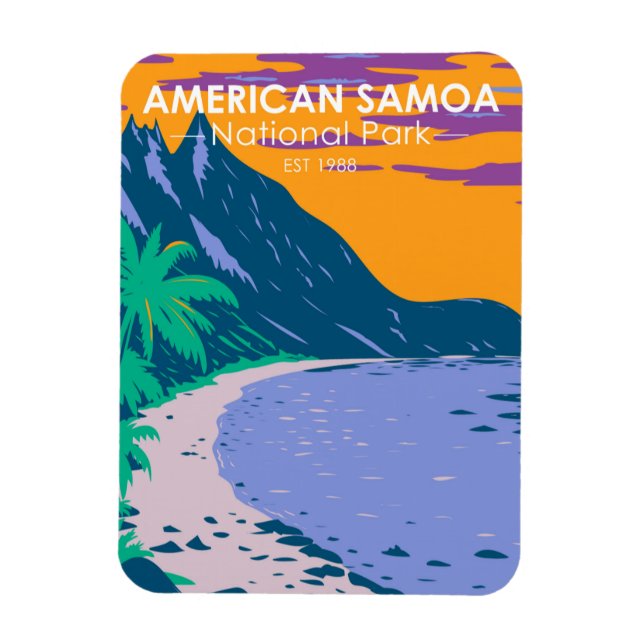 American Samoa Nationalpark Ofu Beach Magnet (Vertikal)