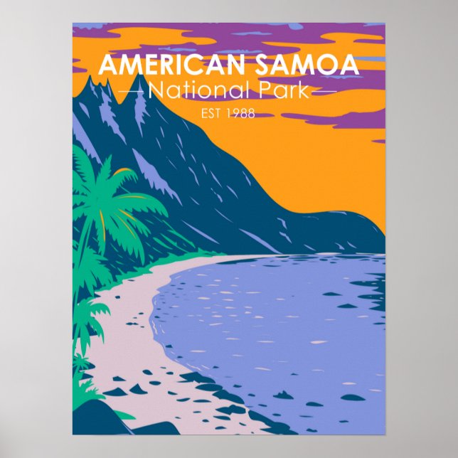 American Samoa Nationalpark Ofu Beach Poster (Vorne)