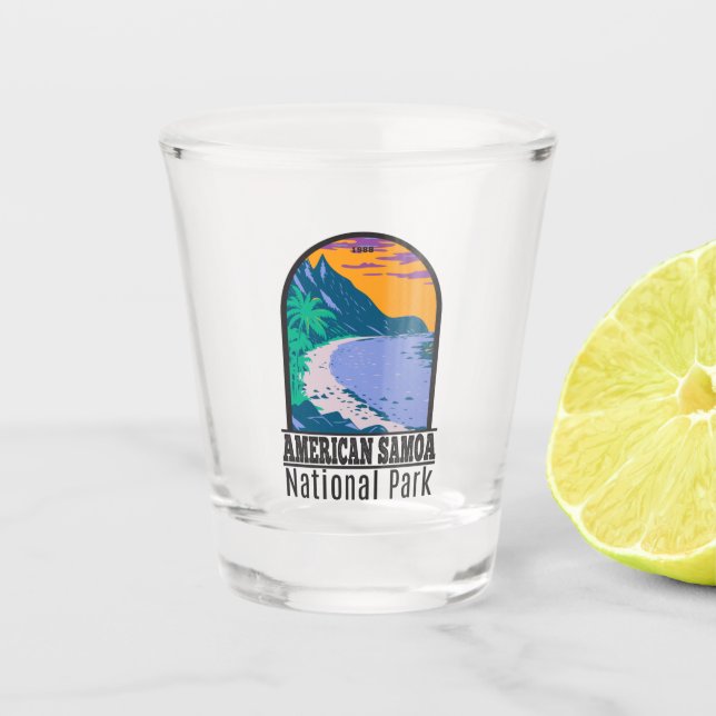 American Samoa Nationalpark Ofu Beach Schnapsglas (Vorderseite)