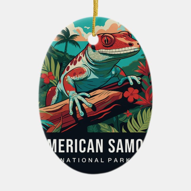 AMERICAN SAMOA NATIONALPARK SCHMUCK KERAMIK ORNAMENT (Vorne)