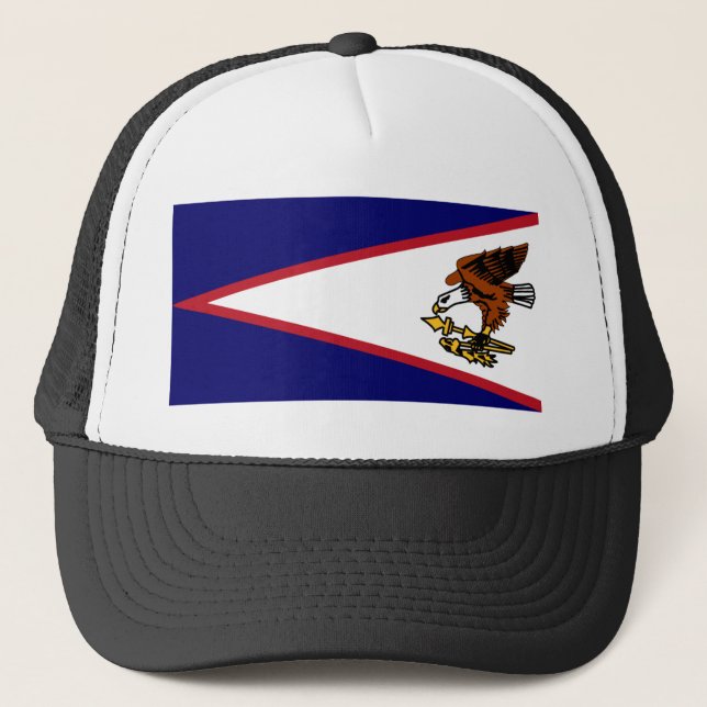 American- Samoaflaggen-Hut Truckerkappe (Vorderseite)