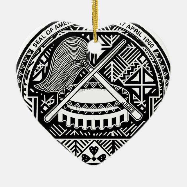 American- Samoawappen Keramik Ornament (Vorne)