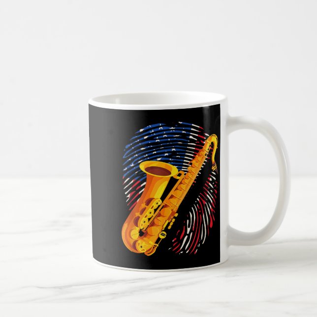 American Saxophone Player Saxophonist Jazz Band Me Kaffeetasse (Rechts)