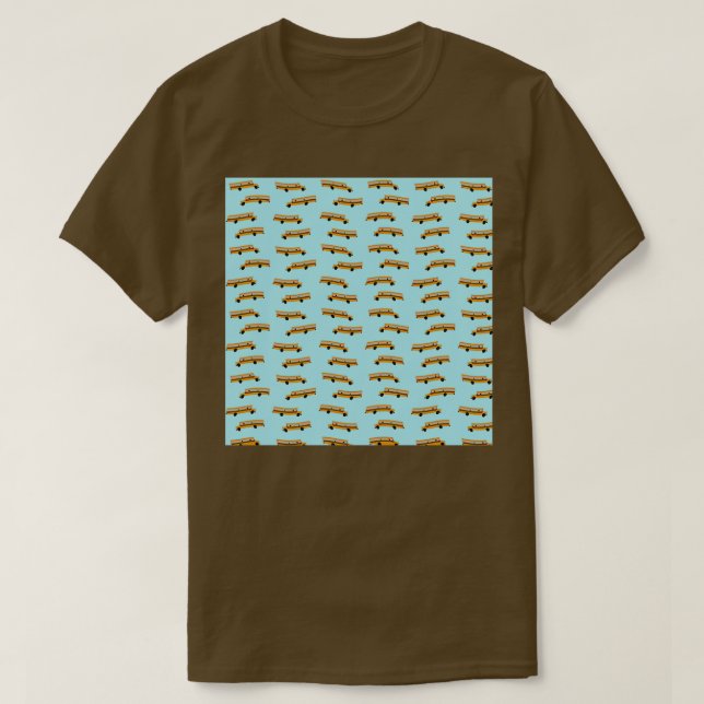 American schoolbus wallpaper T-Shirt (Design vorne)