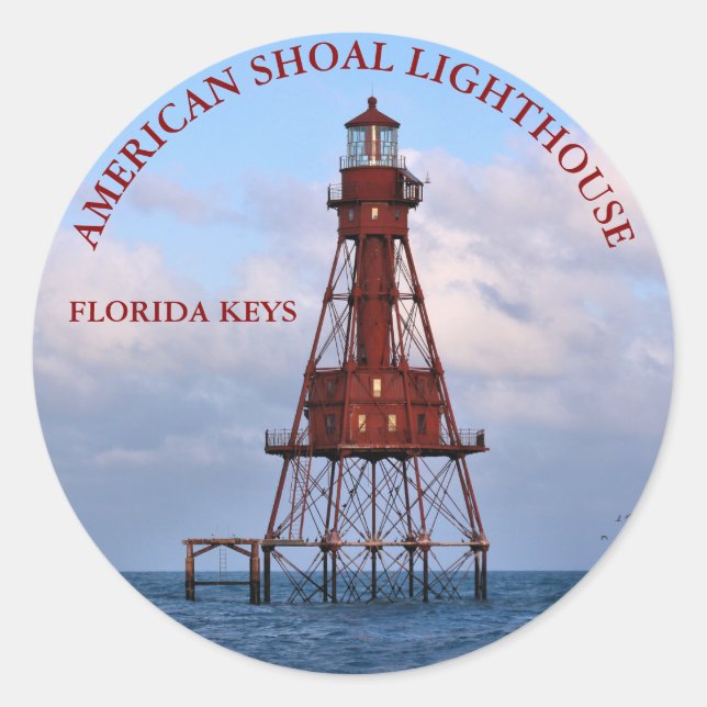 American Shoal Lighthouse, Autocollants ronds Flor (Devant)
