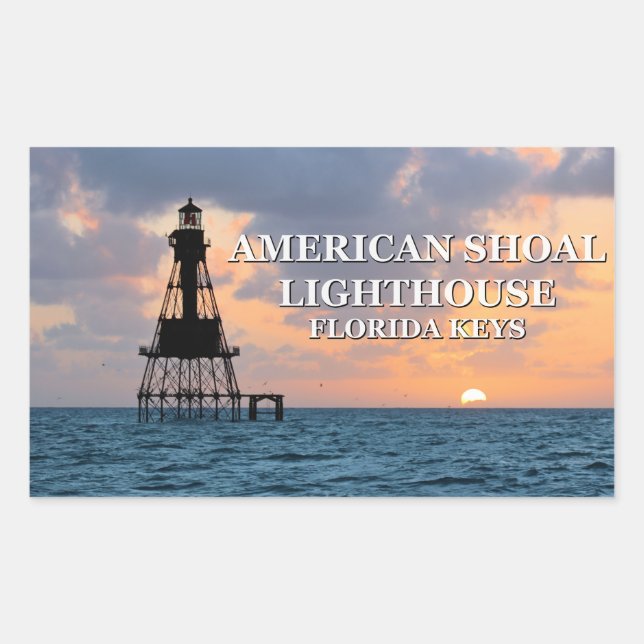 American Shoal Lighthouse, Florida Keys Stickers (Devant)