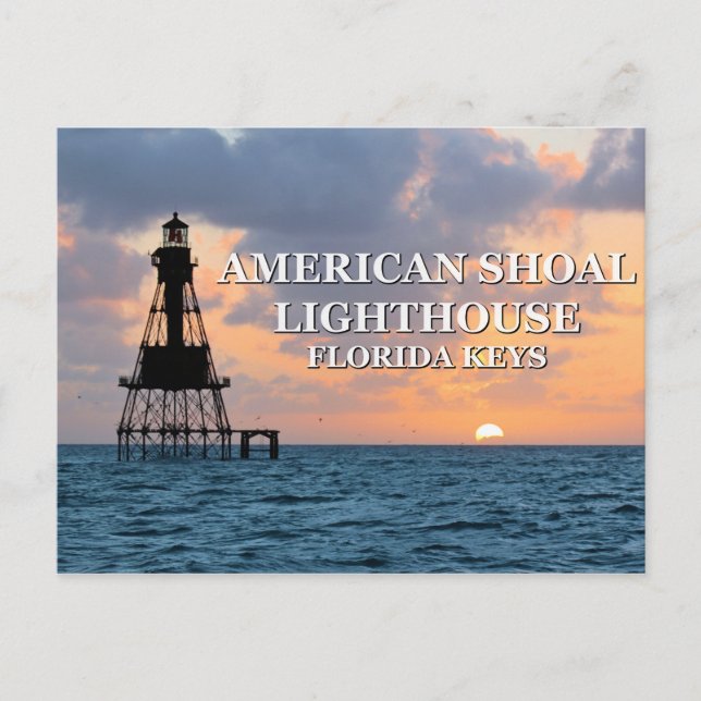 American Shoal Lighthouse, Florida Postcard Postkarte (Vorderseite)