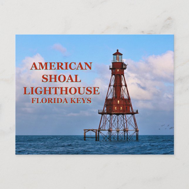 American Shoal Lighthouse, Florida Postcard Postkarte (Vorderseite)