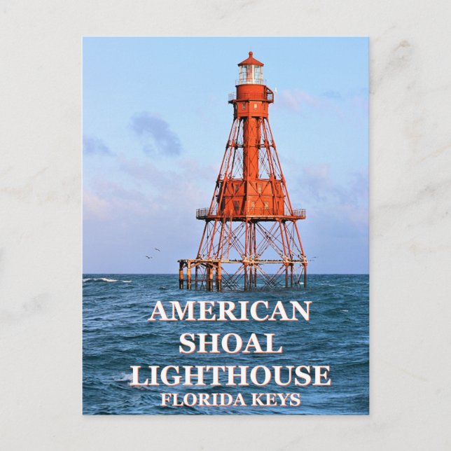 American Shoal Lighthouse, Floride Carte postale (Devant)