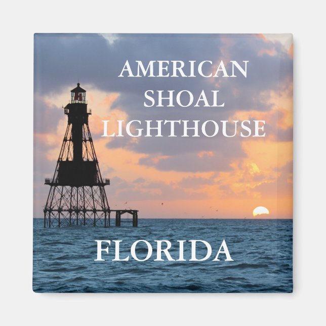 American Shoal Lighthouse, Floride Magnet (Devant)