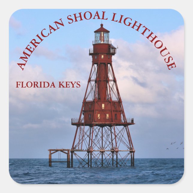 American Shoal Lighthouse, Stickers Carré Floride (Devant)