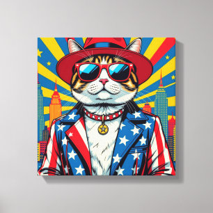 AMERICAN SHORTHAIR-BIG CITY CAT 2 LEINWANDDRUCK