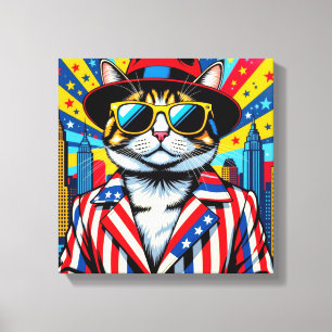 AMERICAN SHORTHAIR-GROSSSTADTKATZE LEINWANDDRUCK