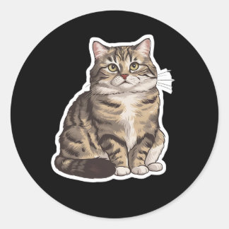 American Shorthair Runder Aufkleber