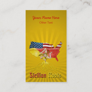 American Sicilian Roots Business Cards Visitenkarte