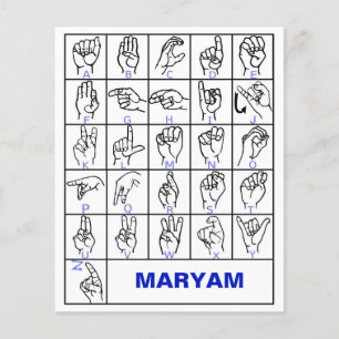 American Sign Language Alphabet, Learn Mute ASL Flyer
