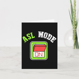 American Sign Language Asl Im Deaf Awareness Karte