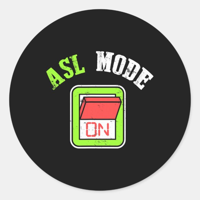 American Sign Language Asl Im Deaf Awareness  Runder Aufkleber (Vorderseite)