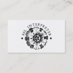 American Sign Language Business Card Visitenkarte