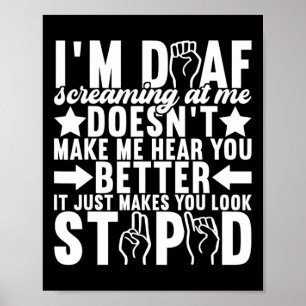 American Sign Language Deaf Awareness 11 Poster