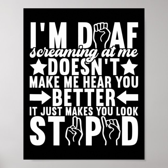 American Sign Language Deaf Awareness 11 Poster (Vorne)