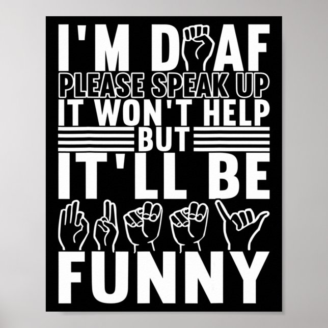 American Sign Language Deaf Awareness 13 Poster (Vorne)