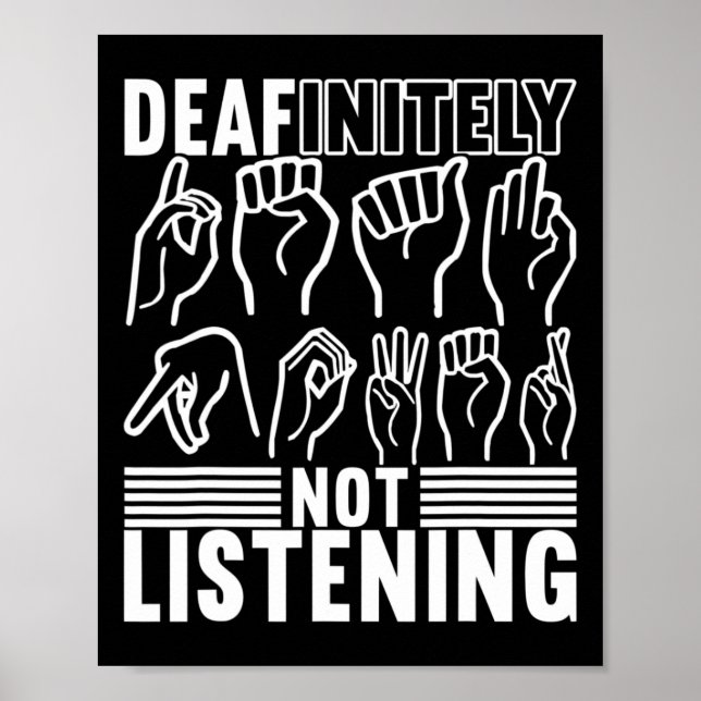 American Sign Language Deaf Awareness 1  Poster (Vorne)