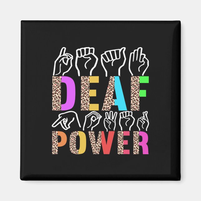 American Sign Language Deaf Awareness 3 Magnet (Vorne)