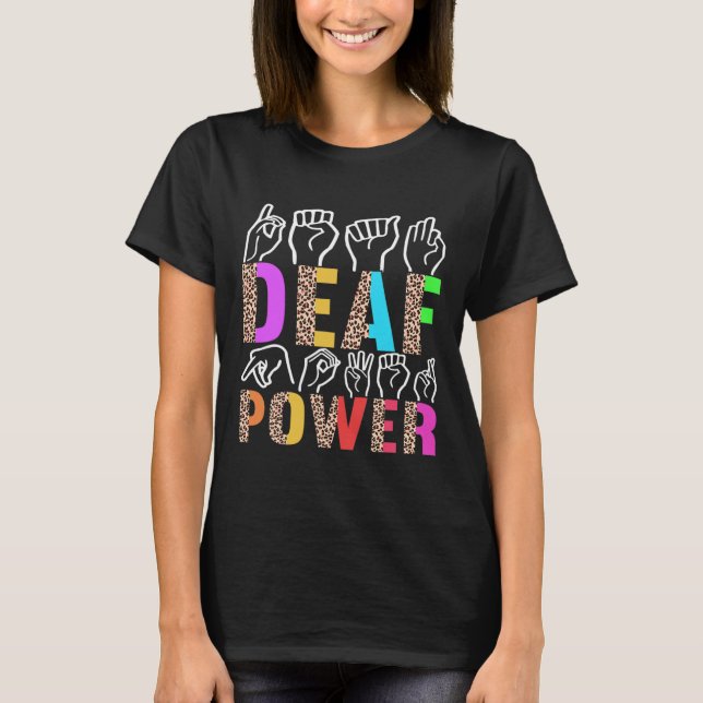American Sign Language Deaf Awareness 3  T-Shirt (Vorderseite)