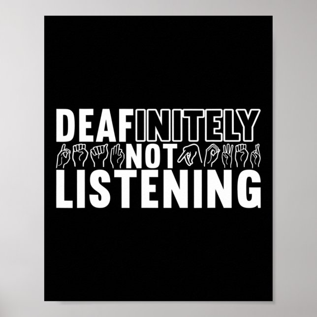 American Sign Language Deaf Awareness 9  Poster (Vorne)