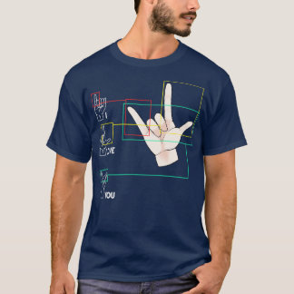 American Sign Language Handzeichen ASL I Liebe Sie T-Shirt